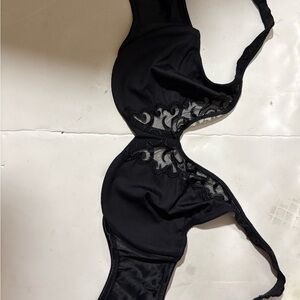 Madenform Lilyette Satin Underwire Bra Black 34dd Full Coverage 0481 Minimizer